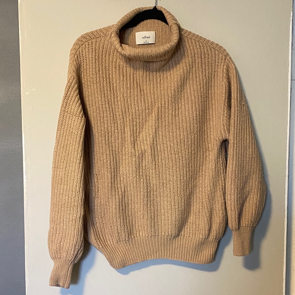 Wilfred Aritzia merino wool turtleneck sweater